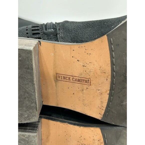 Vince Camuto Womens Karinda Over the Knee Boots Zip Up Leather Black Size 6.5M - Picture 13 of 14